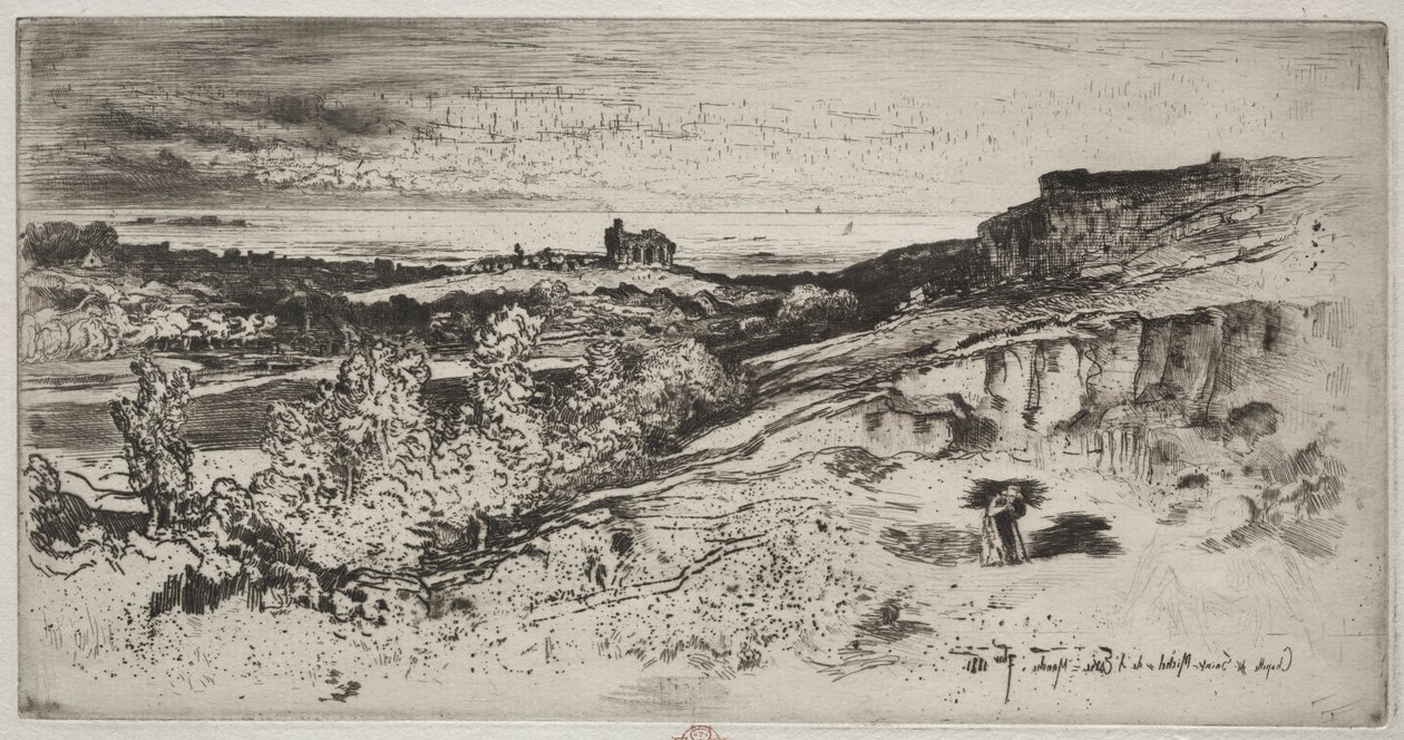 Kapellet Saint-Michel i lEstre, 1881. av Felix Hilaire Buhot