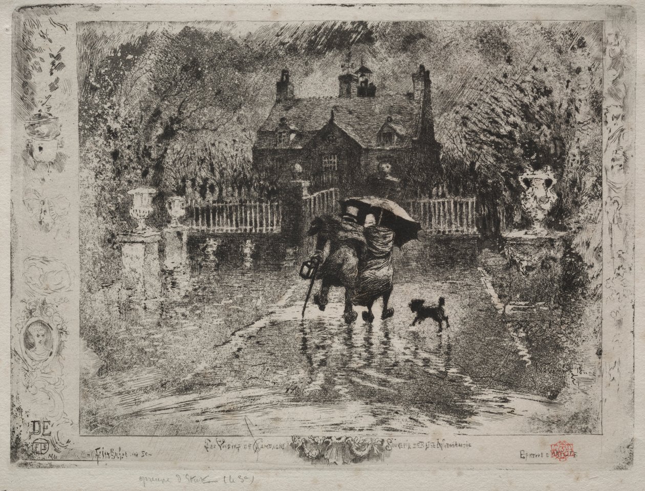 Landets naboer av Felix Hilaire Buhot