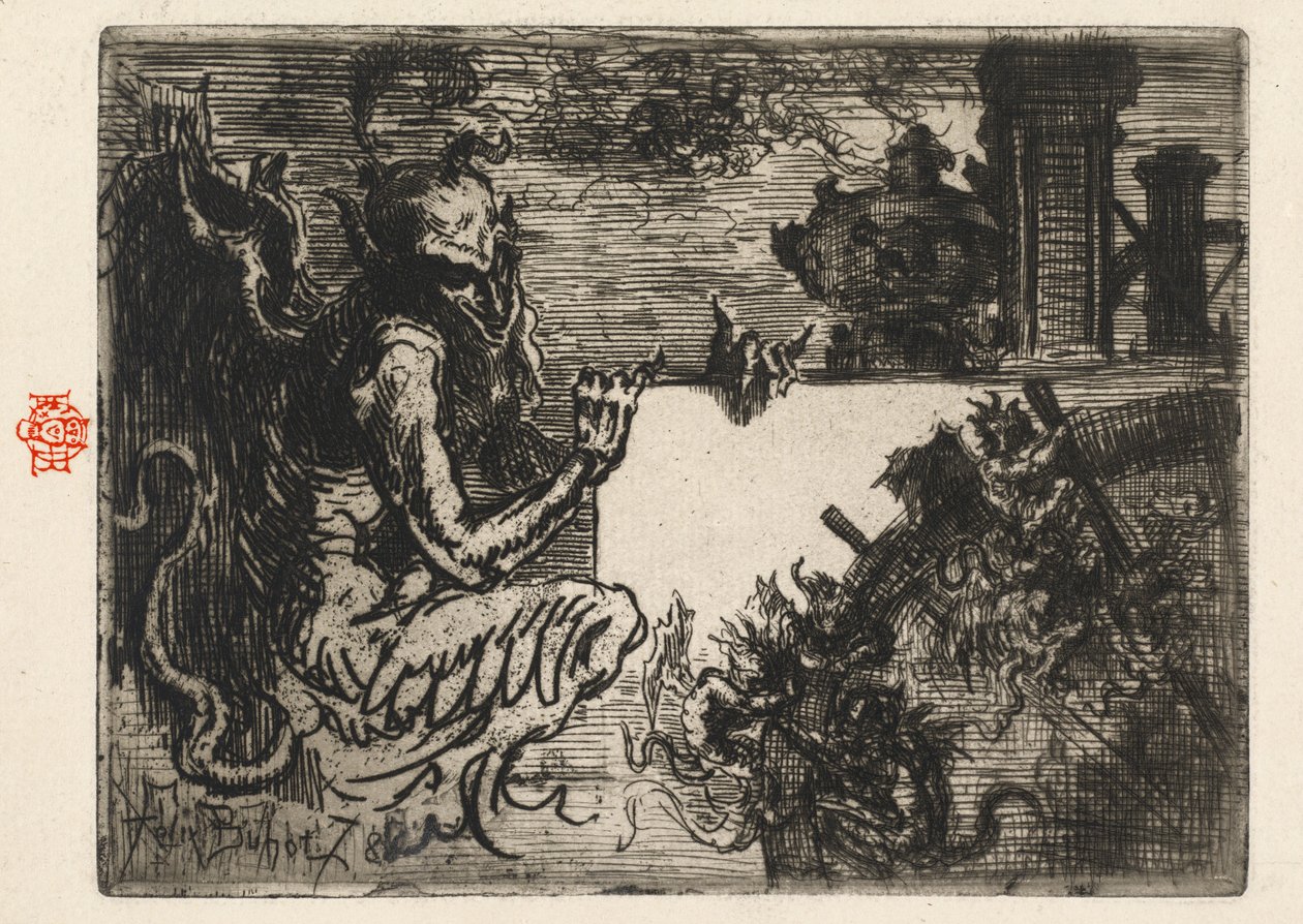 Demonskriveren av Felix Hilaire Buhot