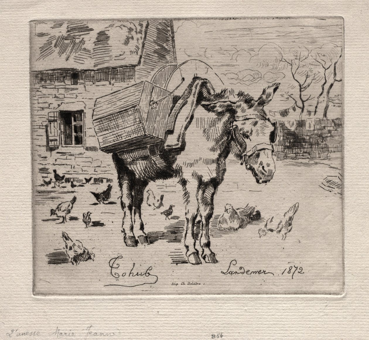 Muldyret, Marie-Jeanne, 1872. av Felix Hilaire Buhot