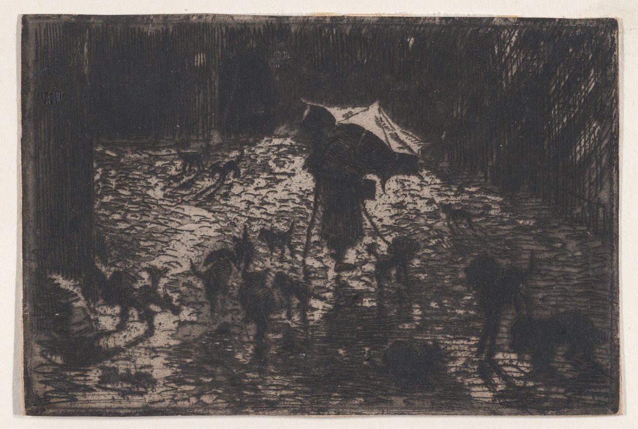 The Night Prowlers Les Noctambules, 1865-98. av Felix Hilaire Buhot