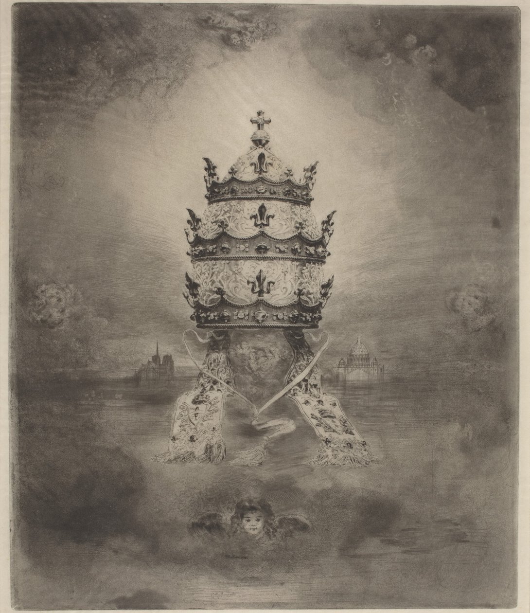 Tiaraen, 1888. av Felix Hilaire Buhot