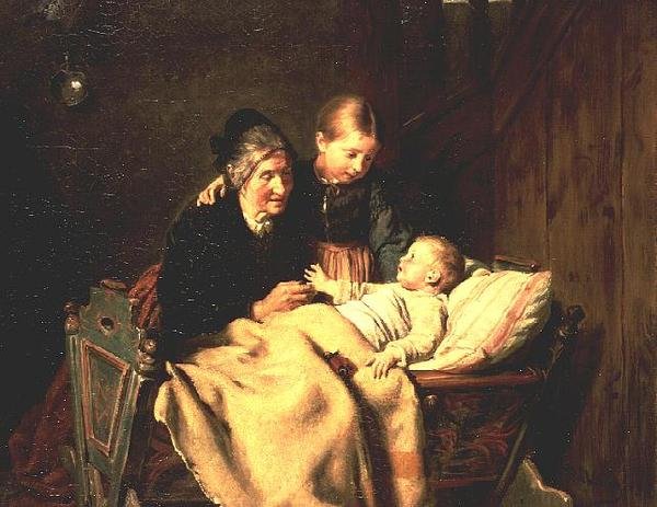 The Center of Attention (olje på lerret) av Felix Schlesinger