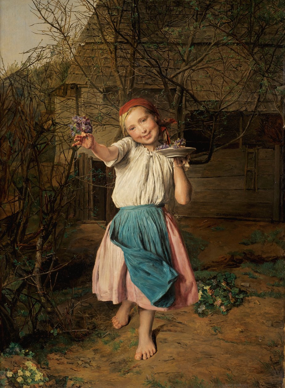 Den fiolette jenta av Ferdinand Georg Waldmuller