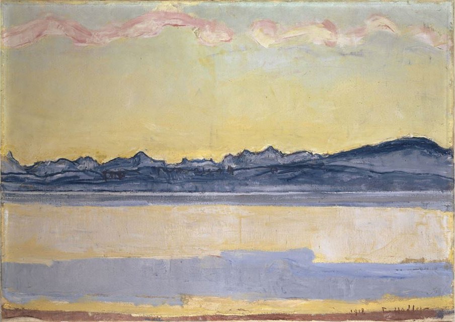 Mont-Blanc med Pink Cloudn av Ferdinand Hodler