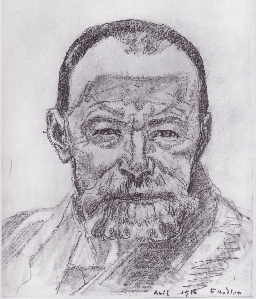 Selvportrettstudier. av Ferdinand Hodler