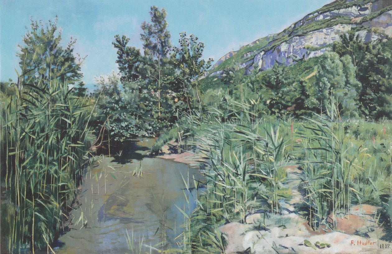 Am Fuss des Salève av Ferdinand Hodler
