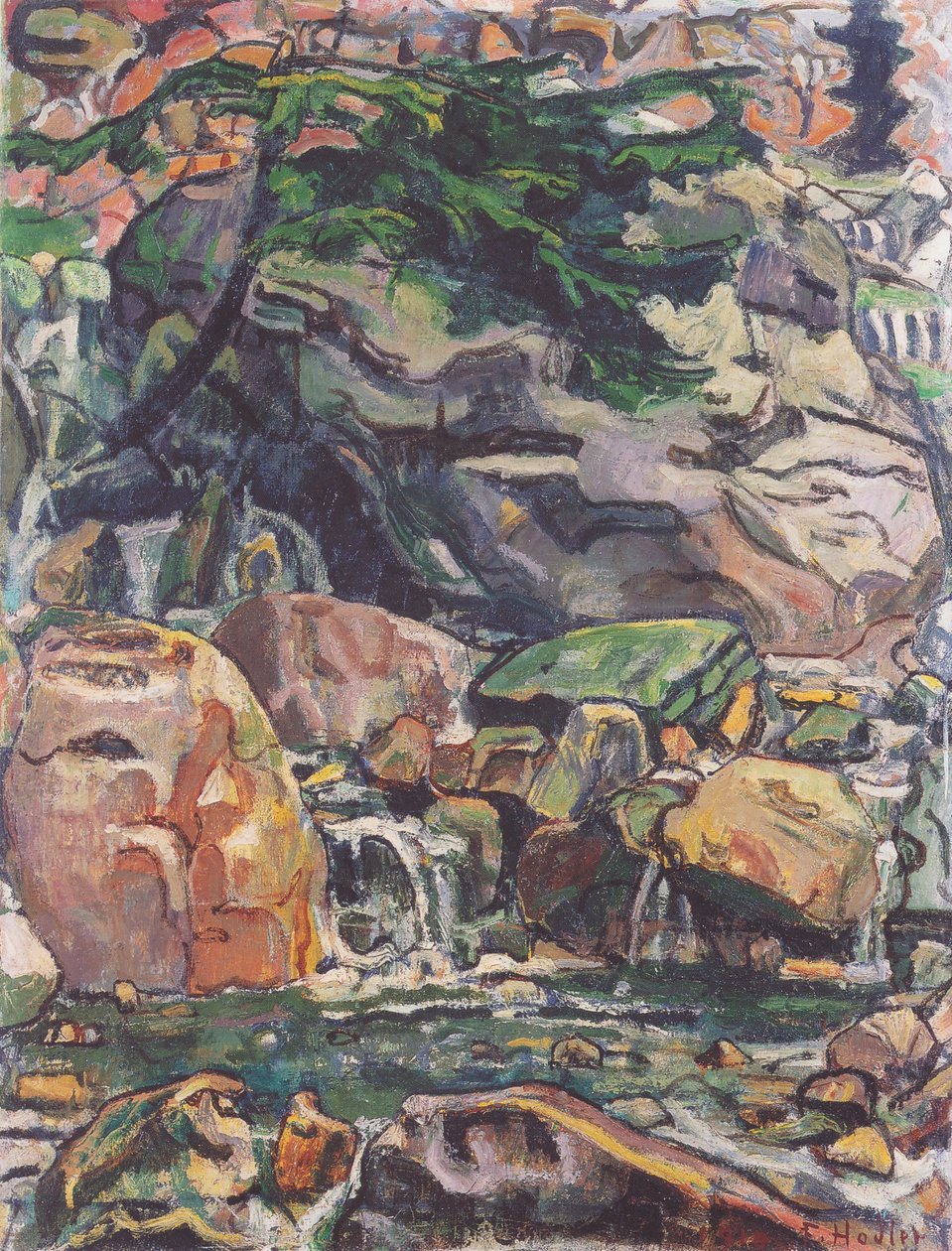 Fjellbekk nær Beatenberg av Ferdinand Hodler