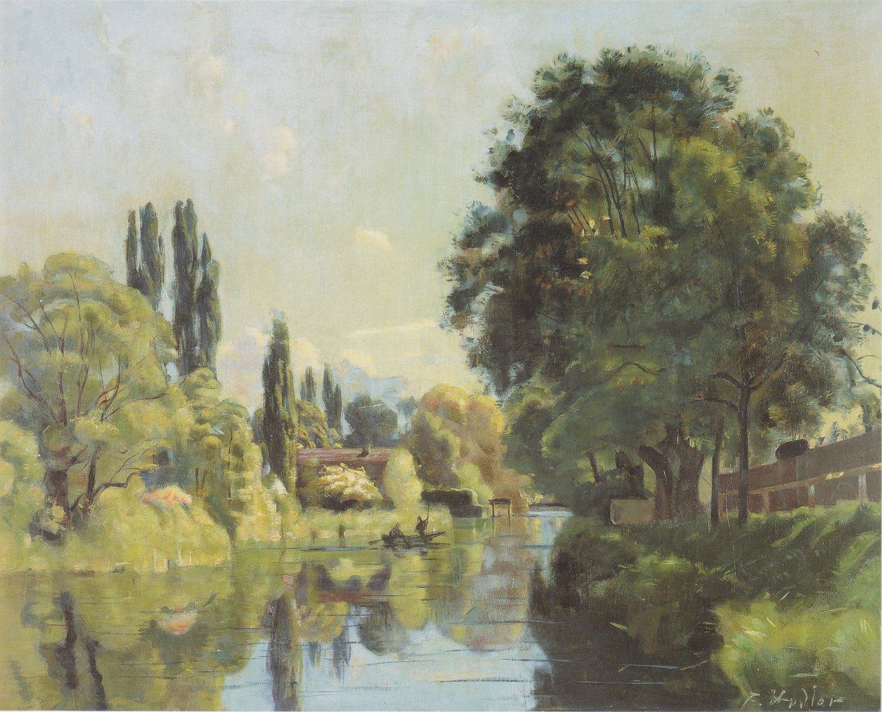 Aare -kanalen nær Thun av Ferdinand Hodler