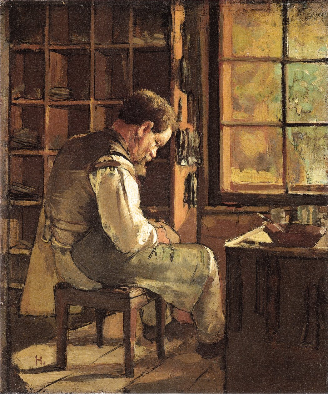 Skomaker ved vinduet av Ferdinand Hodler