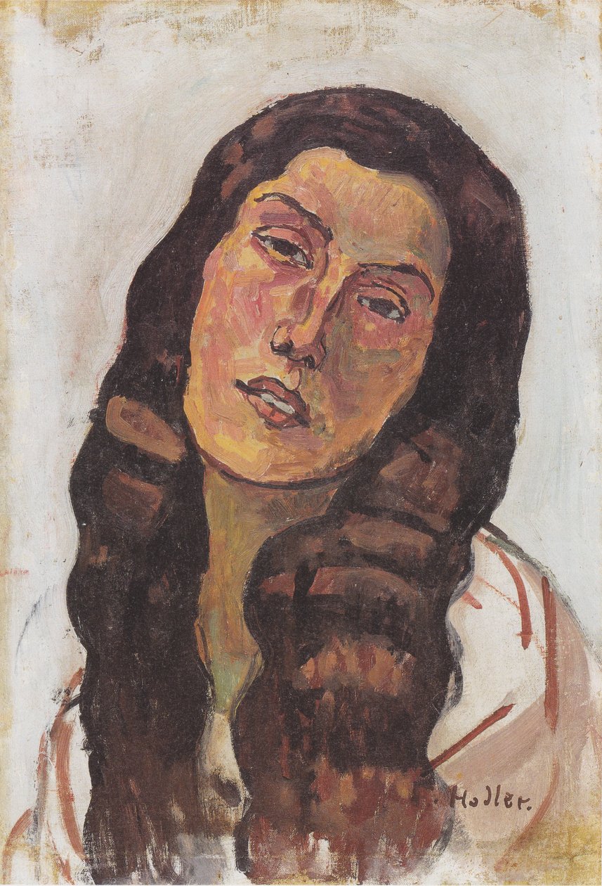 Valentine Godé-Darel med løst hår av Ferdinand Hodler