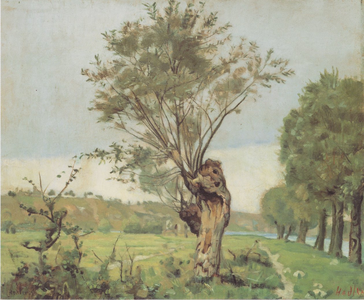 Willows on the Jonction nær Genève av Ferdinand Hodler