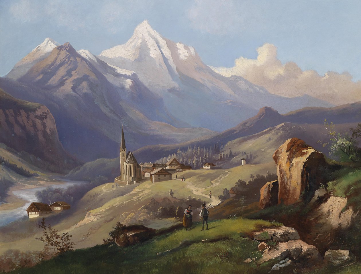 Utsikt over Heiligenblut av Ferdinand Lepie