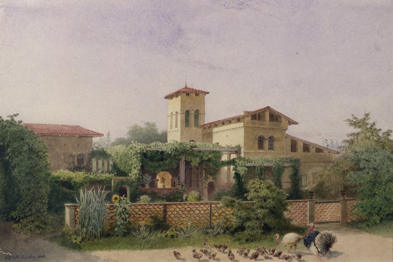 De romerske badene, 1848 (wc på papir) av Ferdinand Maron