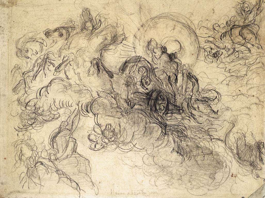 Apollo dreper Python av Ferdinand Victor Eugene Delacroix