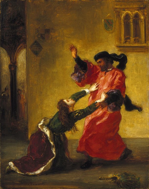 Desdemona Forbannet av faren av Ferdinand Victor Eugene Delacroix