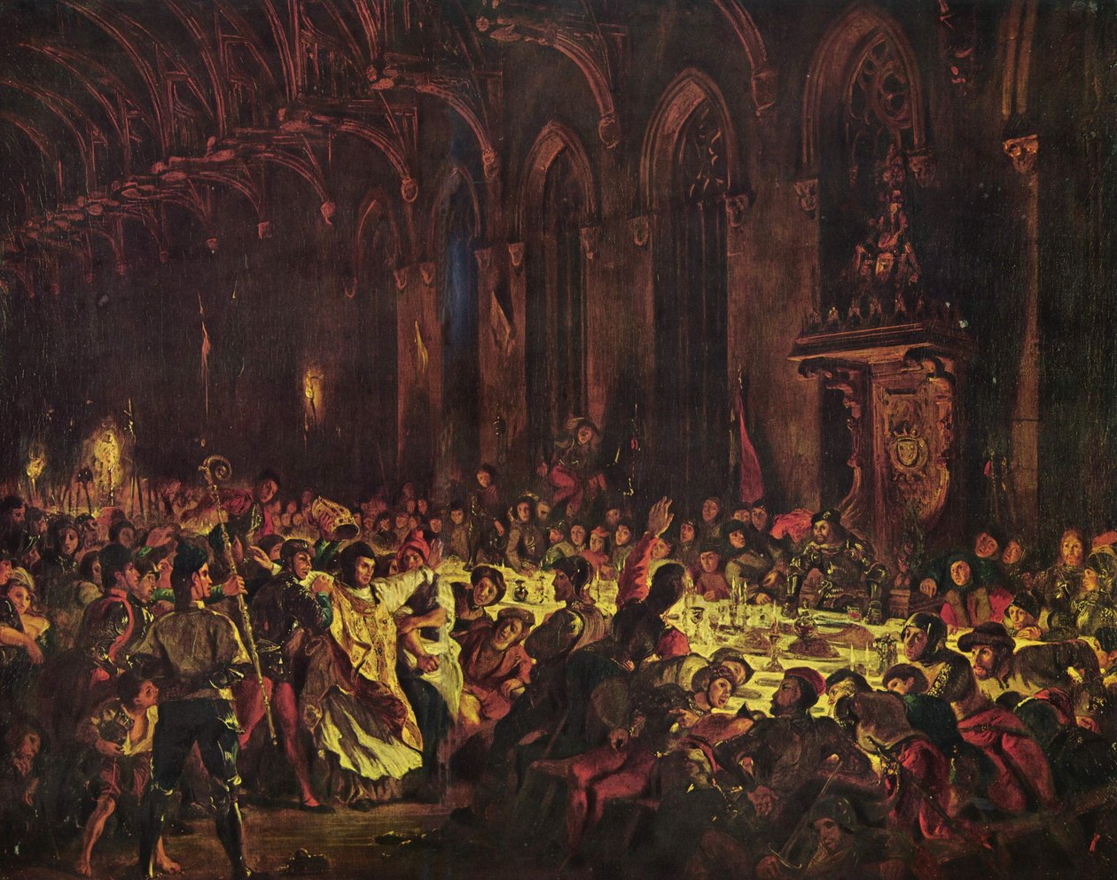 Attentat på biskopen av Liège av Ferdinand Victor Eugene Delacroix