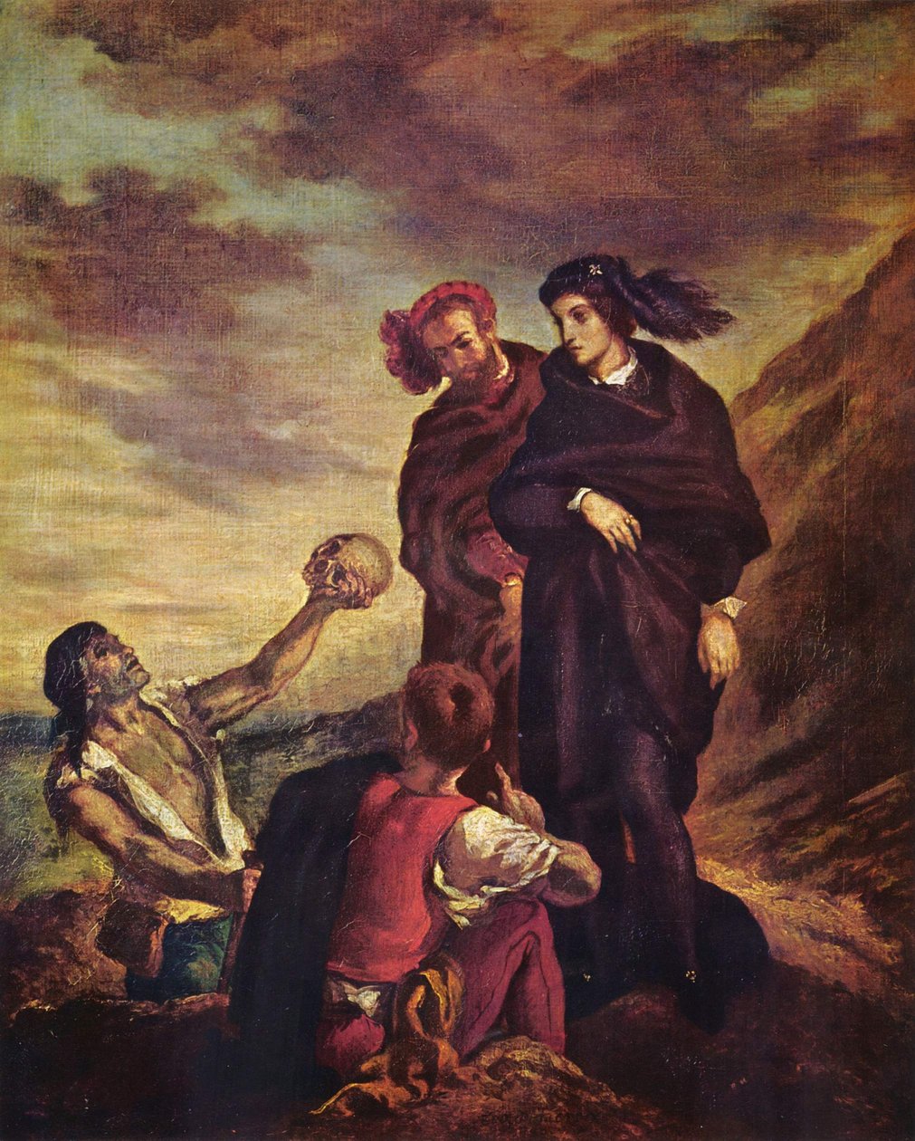 Hamlet og Horatio på kirkegården av Ferdinand Victor Eugene Delacroix
