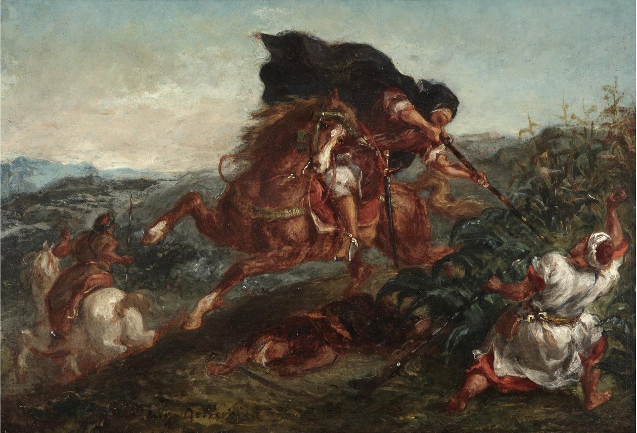 Kampen av Ferdinand Victor Eugene Delacroix