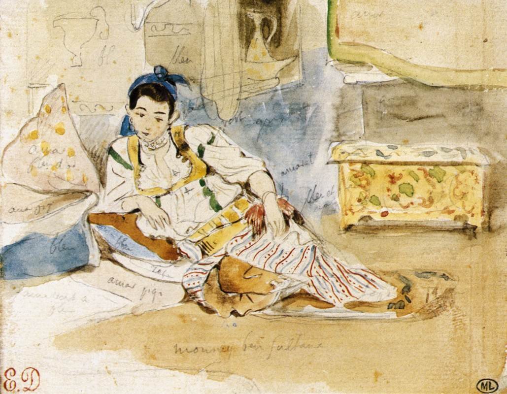 Mounay ben Sultan av Ferdinand Victor Eugene Delacroix