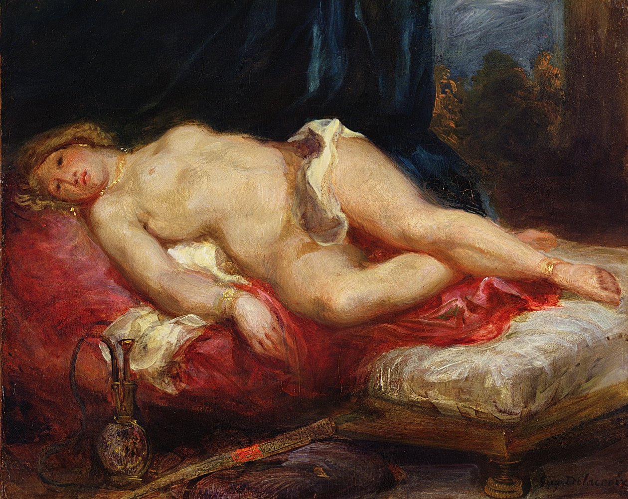 Odalisque, ca. 1825 av Ferdinand Victor Eugene Delacroix