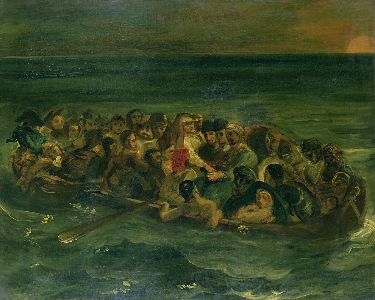 Skisse for The Shipwreck of Don Juan, 1839 (se også 182426) av Ferdinand Victor Eugene Delacroix