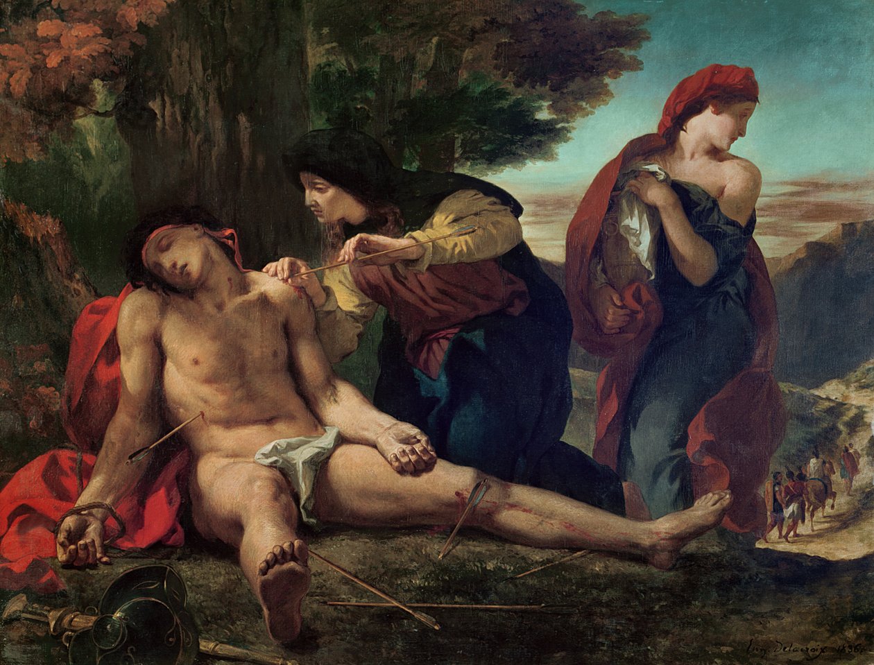 St. Sebastian, 1836 av Ferdinand Victor Eugene Delacroix