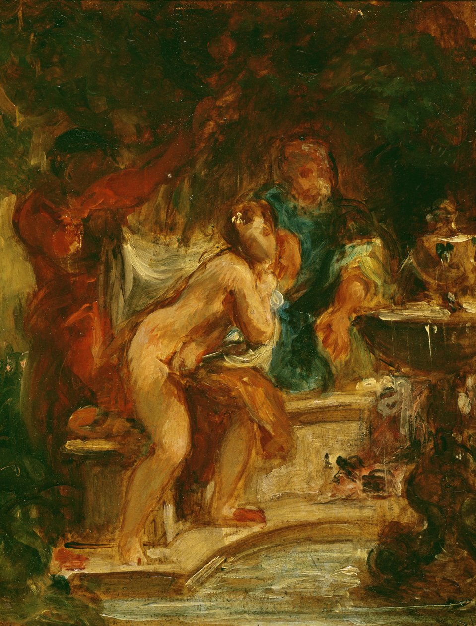 Suzanne ved Baths av Ferdinand Victor Eugene Delacroix