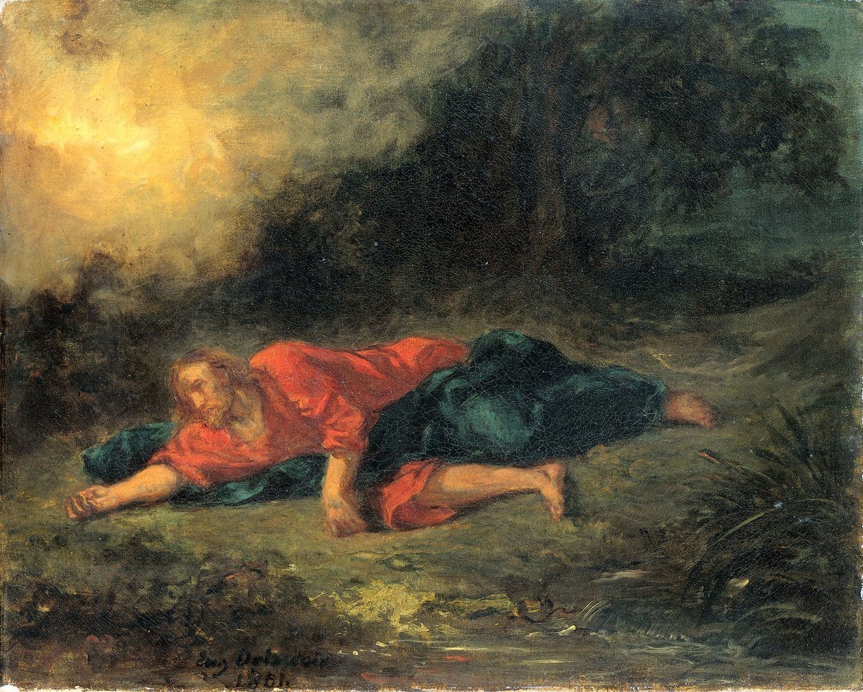 Sorgen i hagen av Ferdinand Victor Eugene Delacroix