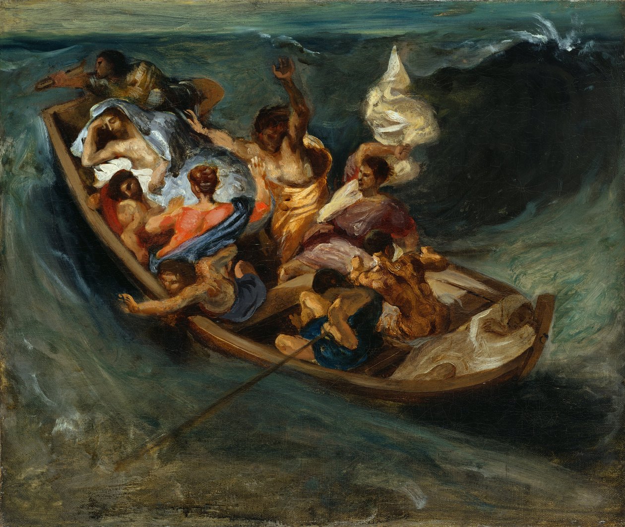 Kristus på Galileahavet av Ferdinand Victor Eugene Delacroix
