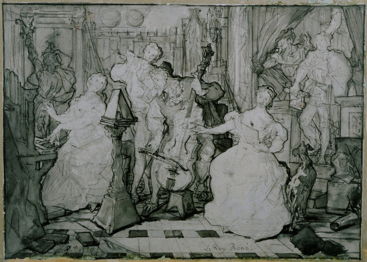 Roy René av Ferdinand Victor Eugene Delacroix