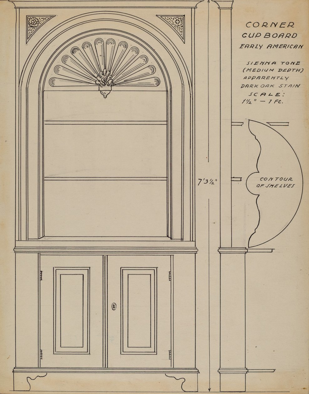Hjørneskap av Ferdinand Cartier