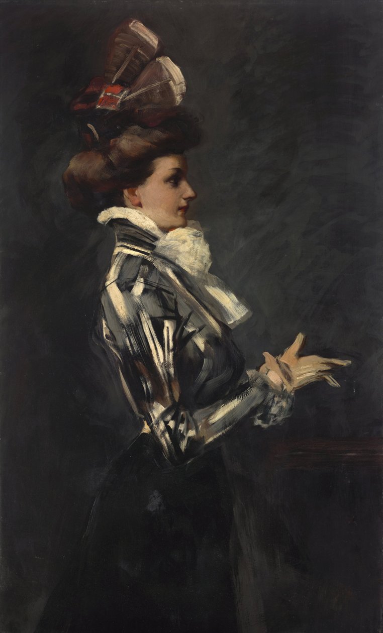 portrett av en dame av Ferdinand Freiherr von Reznicek