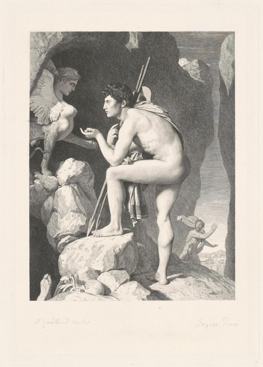 Ødipus av Ferdinand Gaillard, after Jean Auguste Dominique Ingres