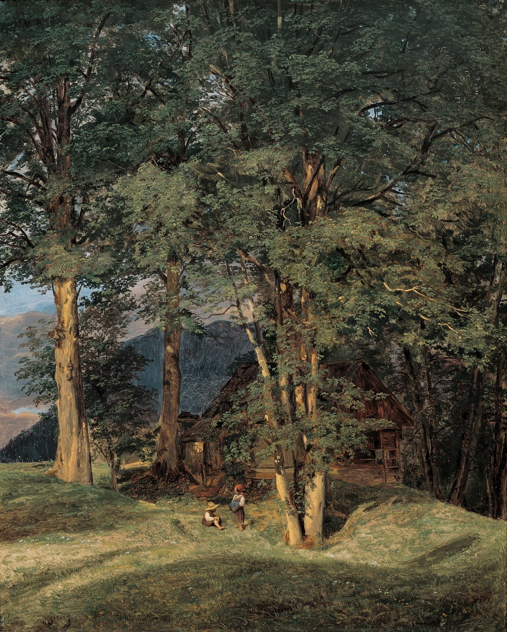 Lønntrær nær Ischl av Ferdinand Georg Waldmuller