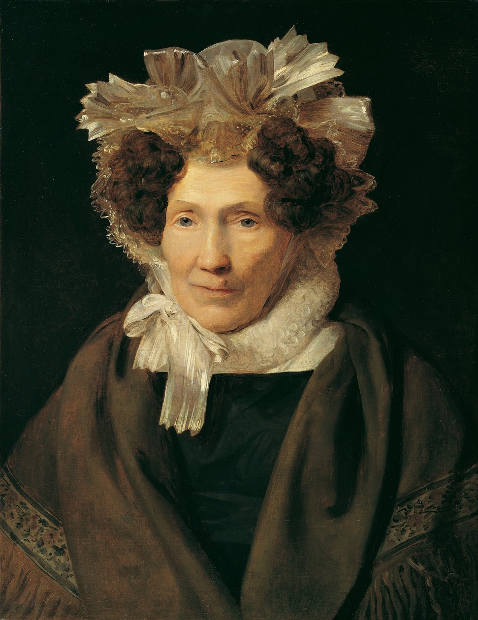 Gammel kvinne med en hvit hette av Ferdinand Georg Waldmuller