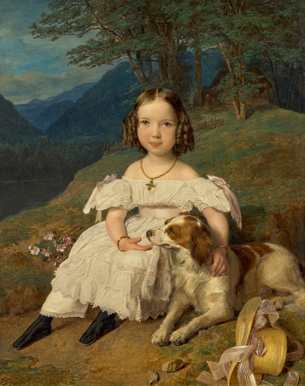 Julia grevinne Apraxin av Ferdinand Georg Waldmuller