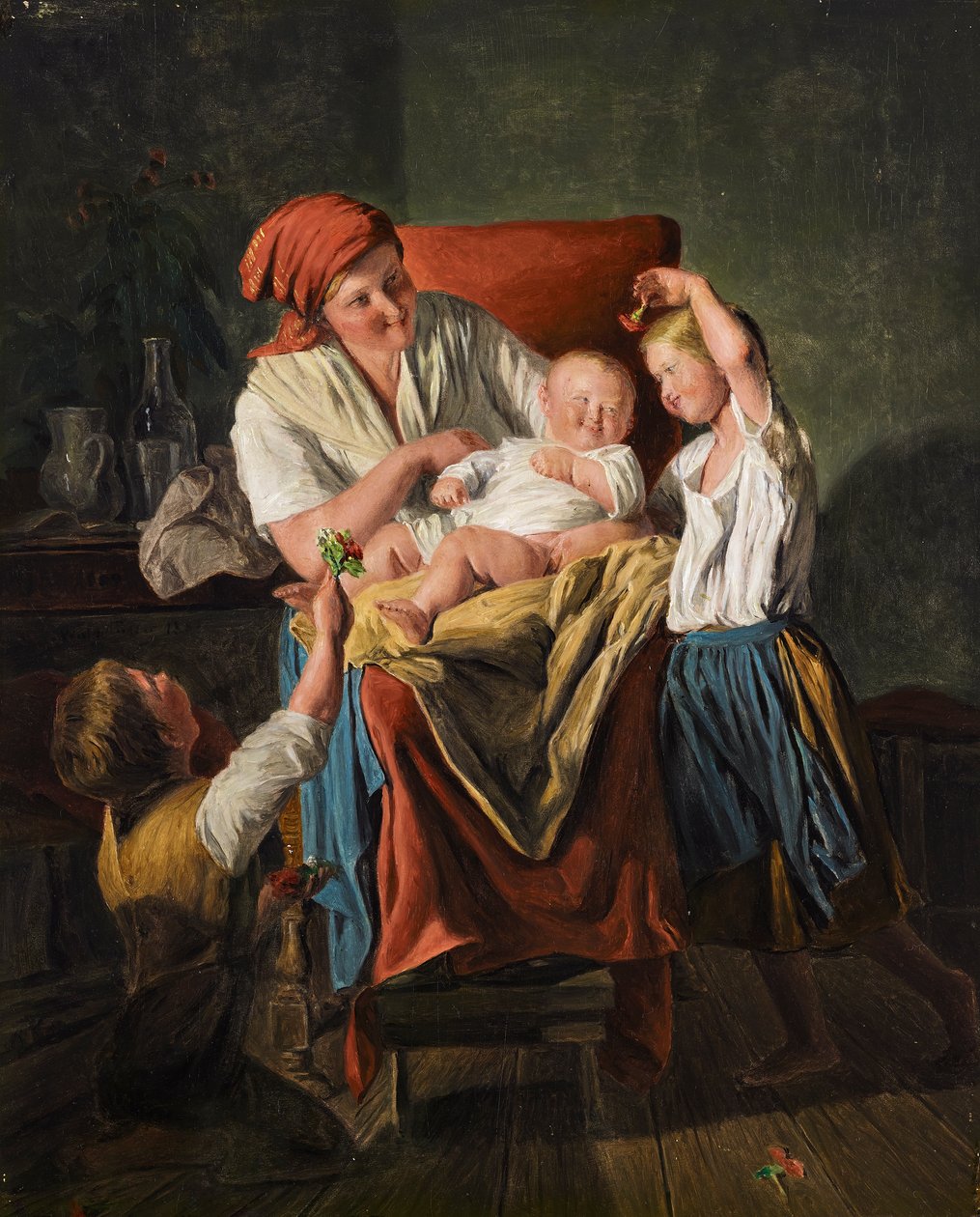 mors lykke av Ferdinand Georg Waldmuller