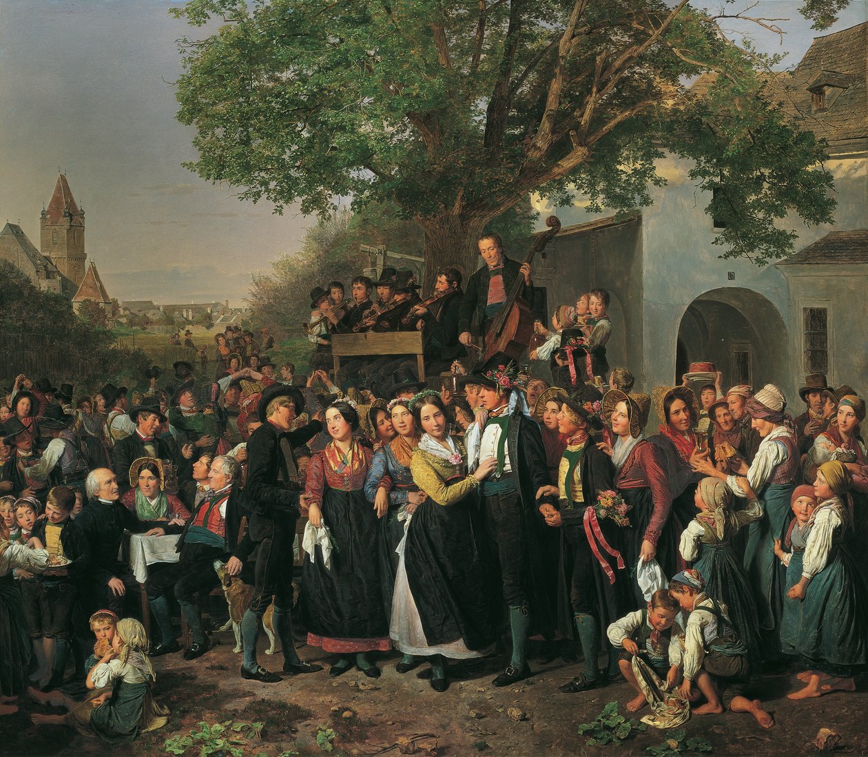 Nedre Østerriksk bondebryllup av Ferdinand Georg Waldmuller