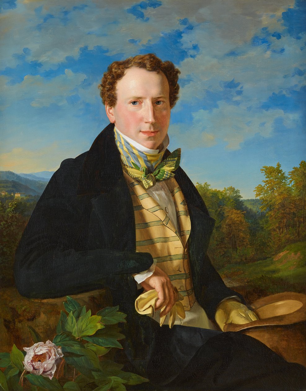 Selvportrett i ung alder av Ferdinand Georg Waldmuller