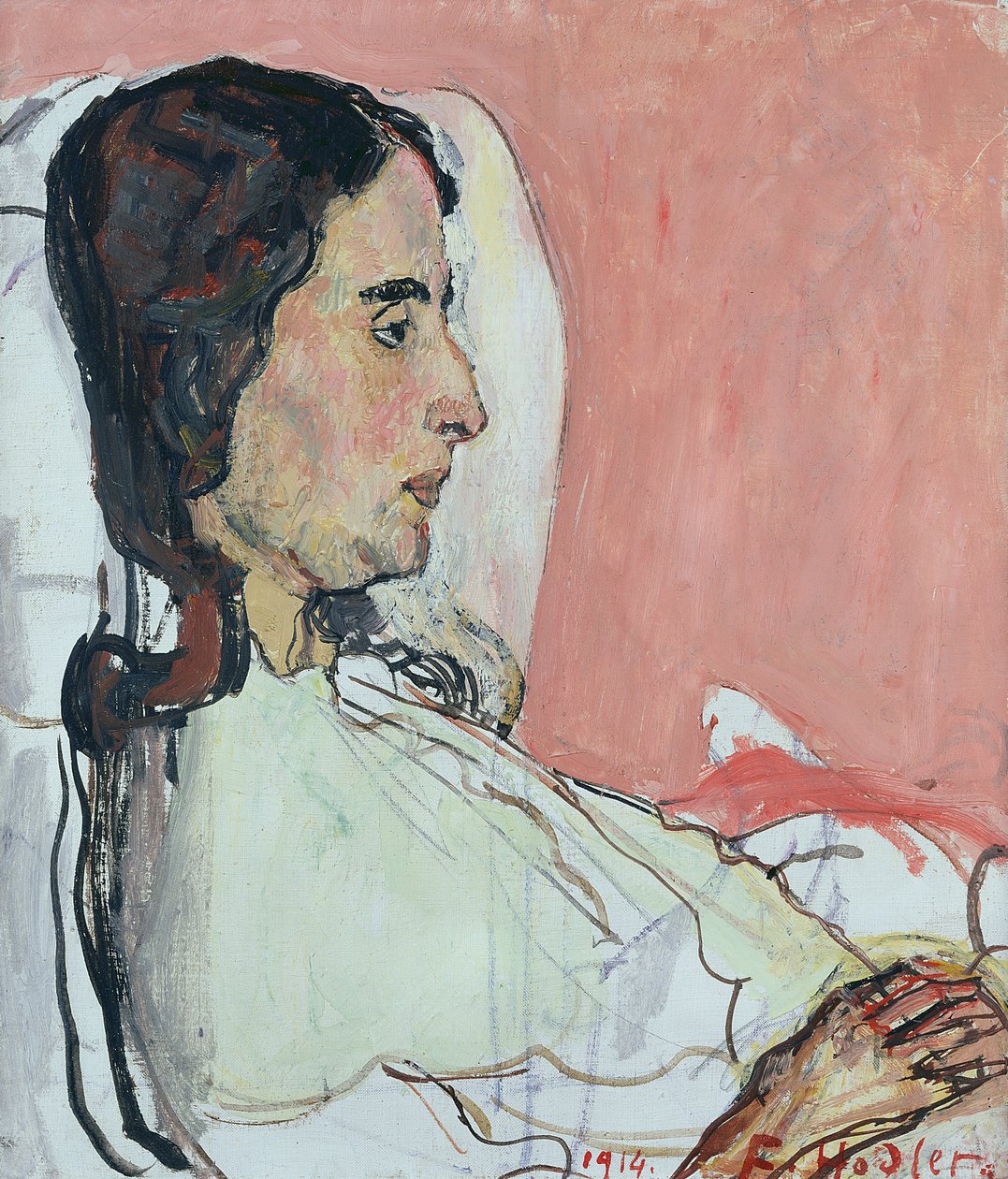 Madame Valentine Dildo Darel, ill, 1914 av Ferdinand Hodler