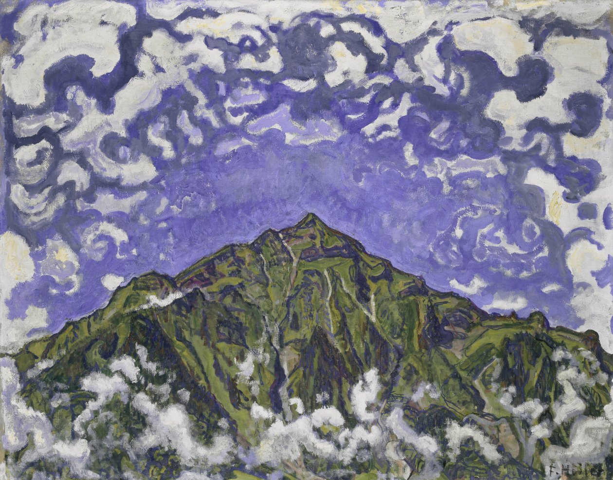 Mount Niesen sett fra Heustrich, 1910. av Ferdinand Hodler