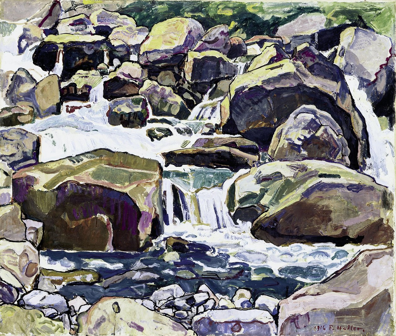 Fjellbekk nær Champéry av Ferdinand Hodler