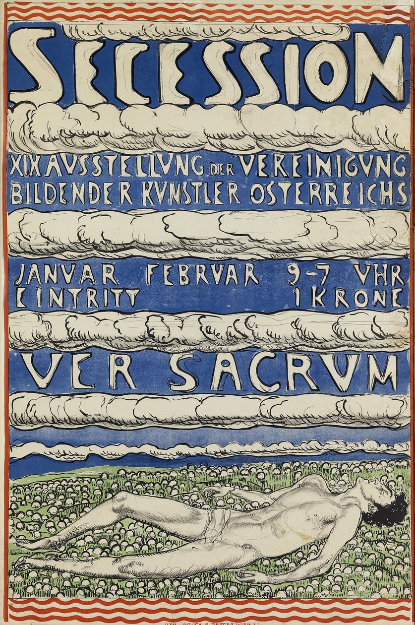Plakat for løsrivelsesutstillingen i Wien av Ferdinand Hodler