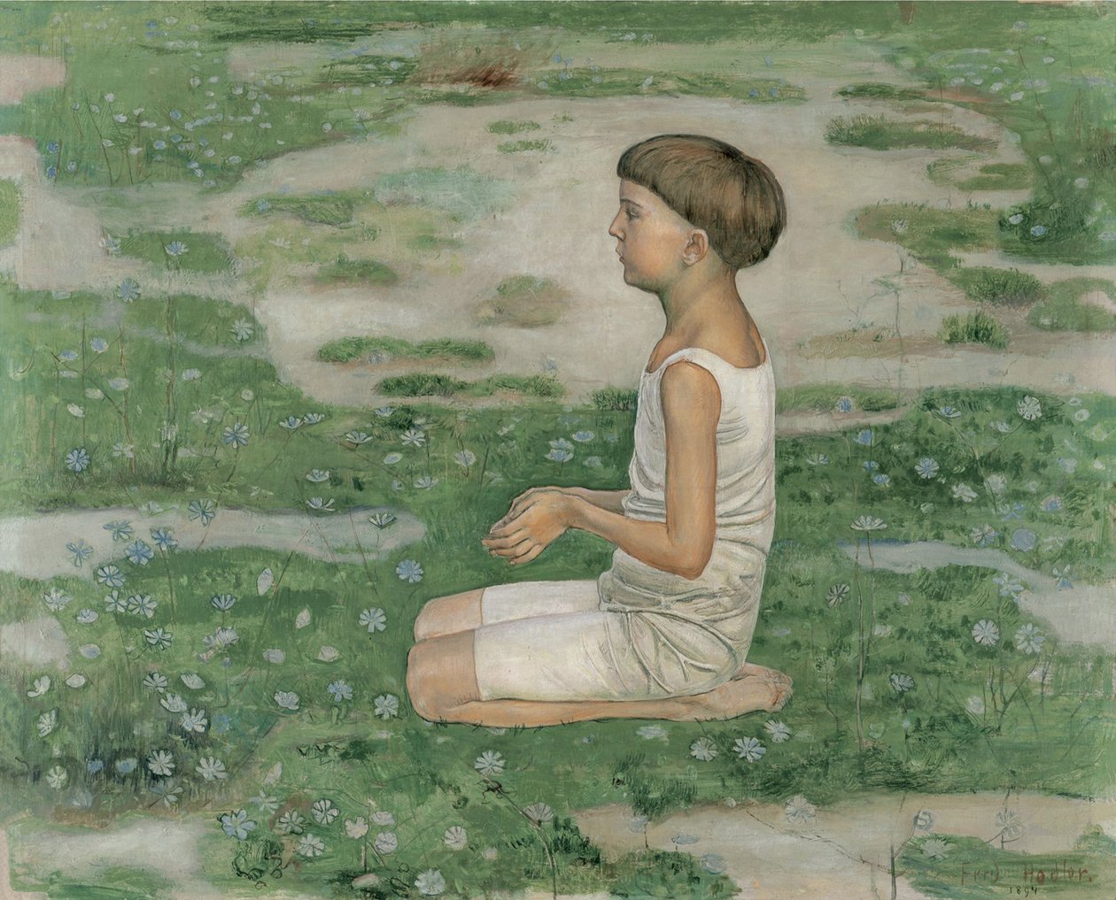 Tilbedelsen II, 1894. av Ferdinand Hodler