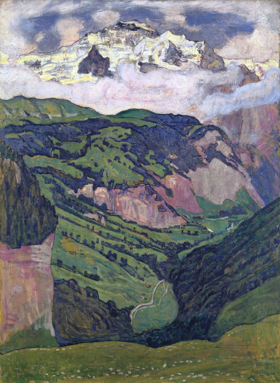Jungfrau sett fra Isenfluh, 1902. av Ferdinand Hodler