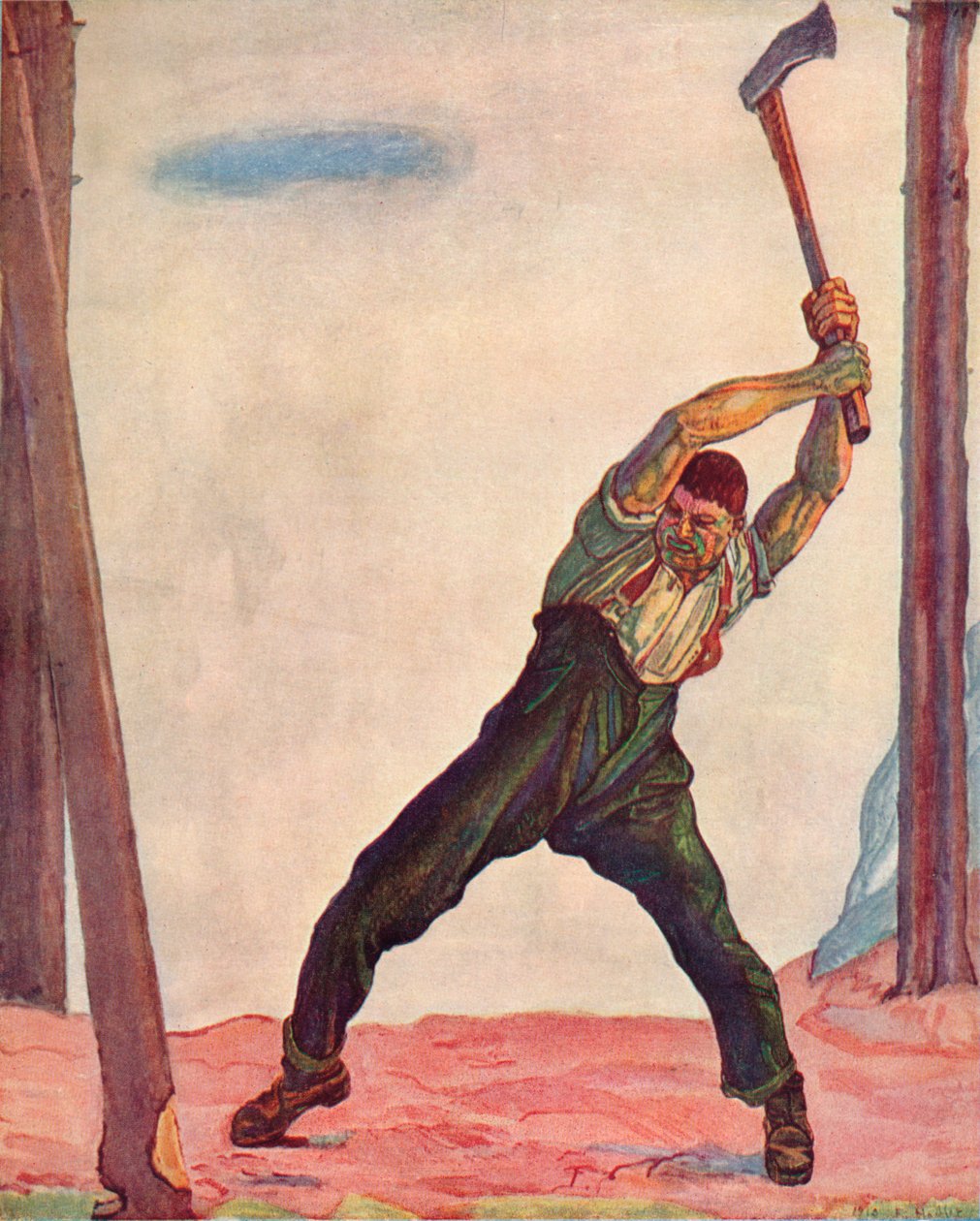 Vedhoggeren, 1910. av Ferdinand Hodler