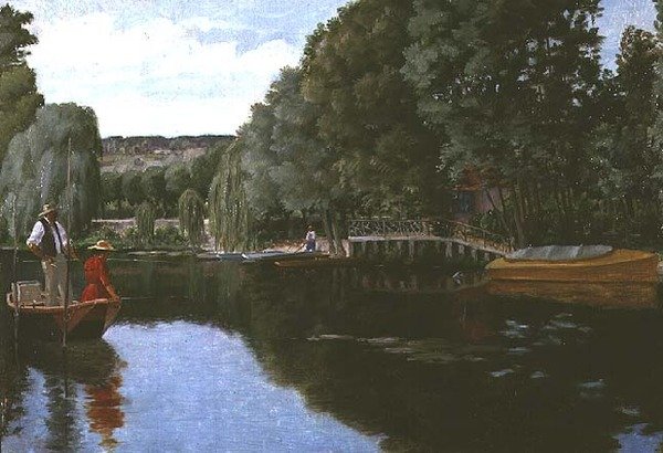 Fiske på en sommerdag (brett) av Ferdinand Joseph Gueldry