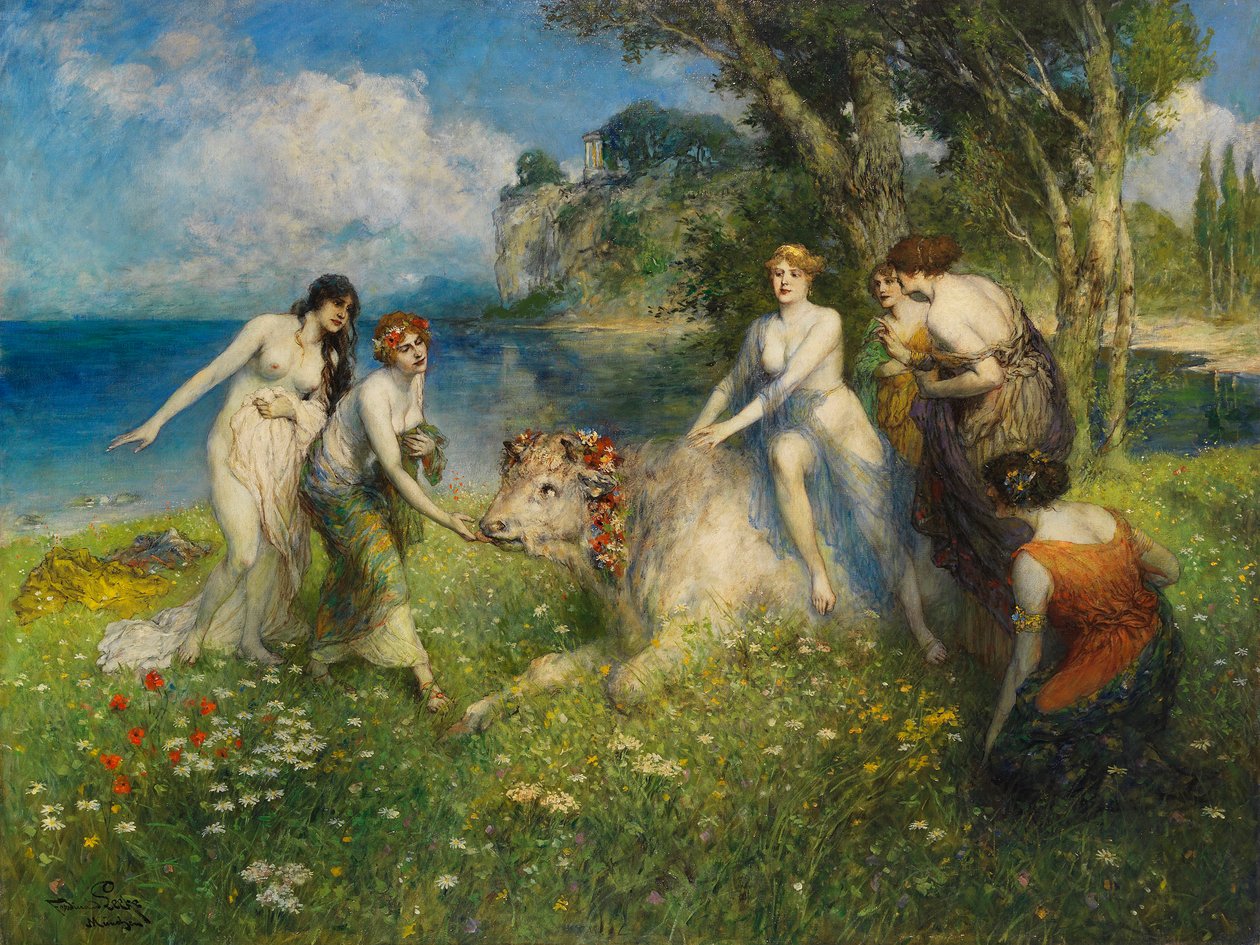 Europa og oksen, 1910-tallet. av Ferdinand Leeke