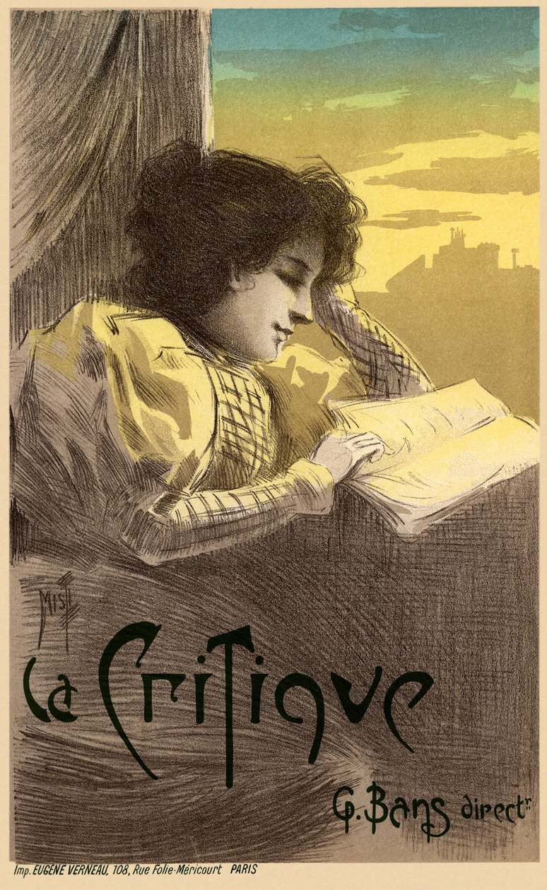 Aviskritikkplakat, 1900 av Ferdinand Misti Mifliez
